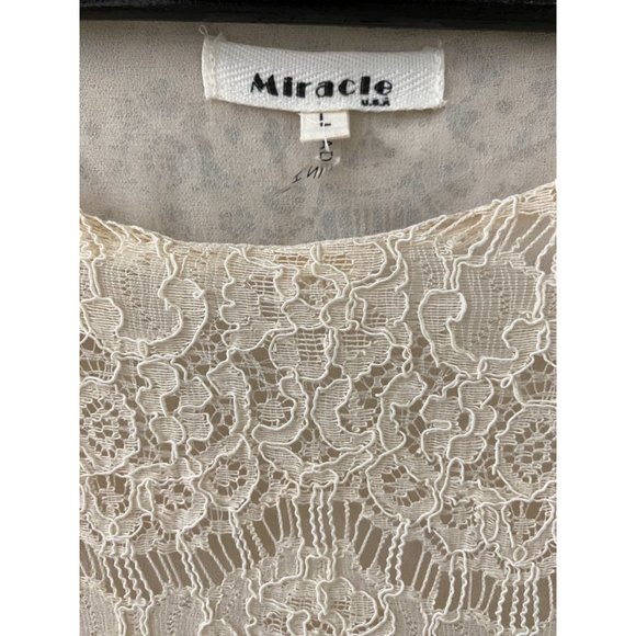 Miracle lace overlay high-low long sleeve top - Picture 3 of 3